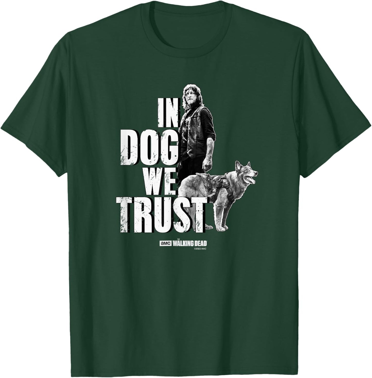 Daryl Dixon In Dog Trust We Trust , black T-Shirt - T-Shirt | Forest
