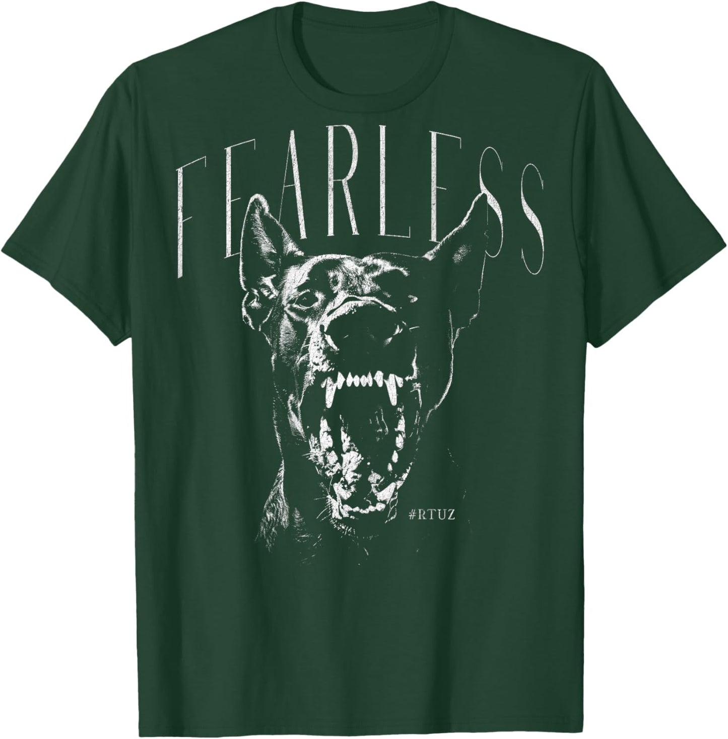 Backprint Streetwear Fashion Women's Men's Dog Doberman T-Shirt - T-Shirt | Forest