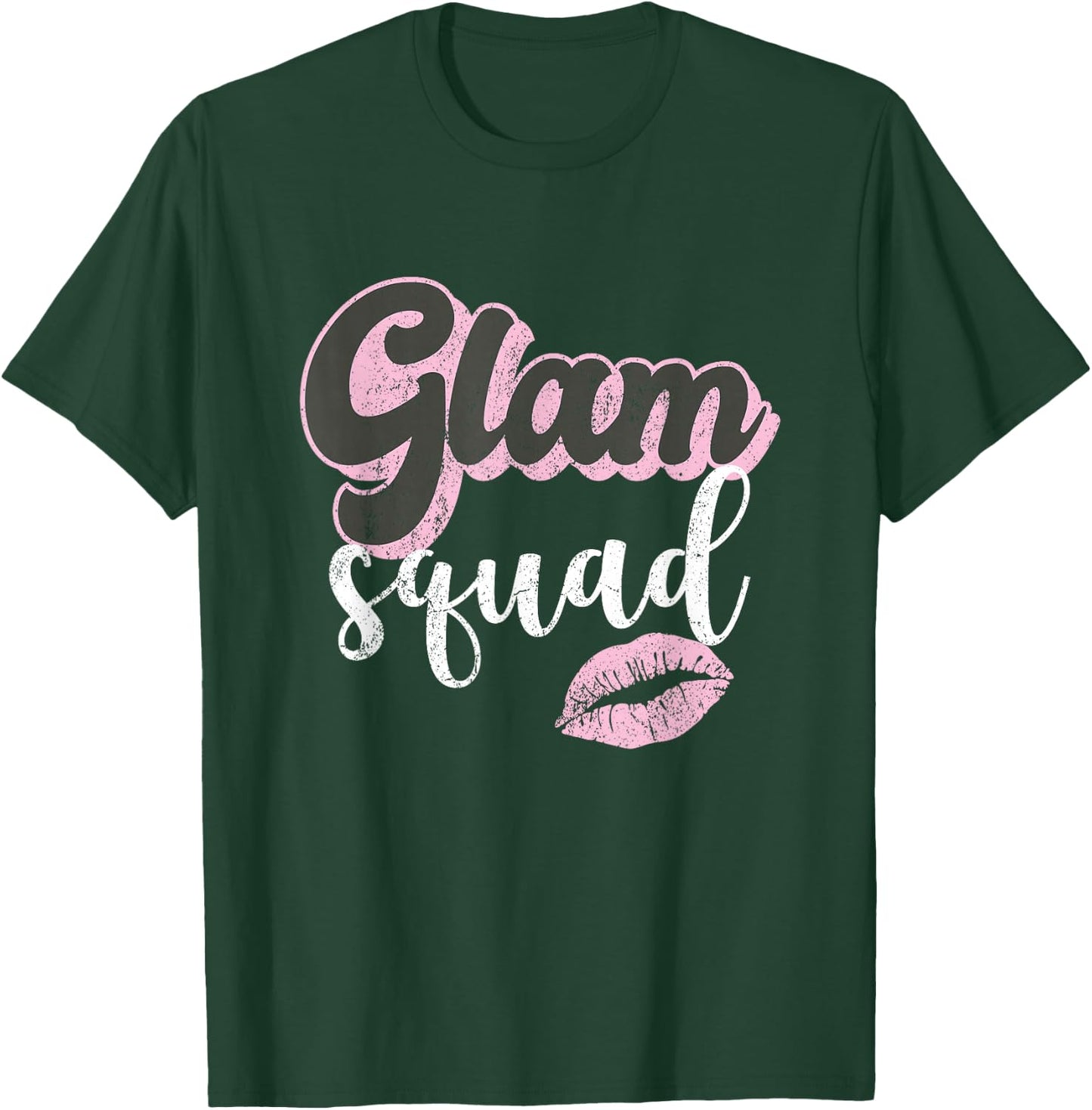 Vintage Glam Squad Beautician MUA Esthetician T-Shirt - T-Shirt | Forest