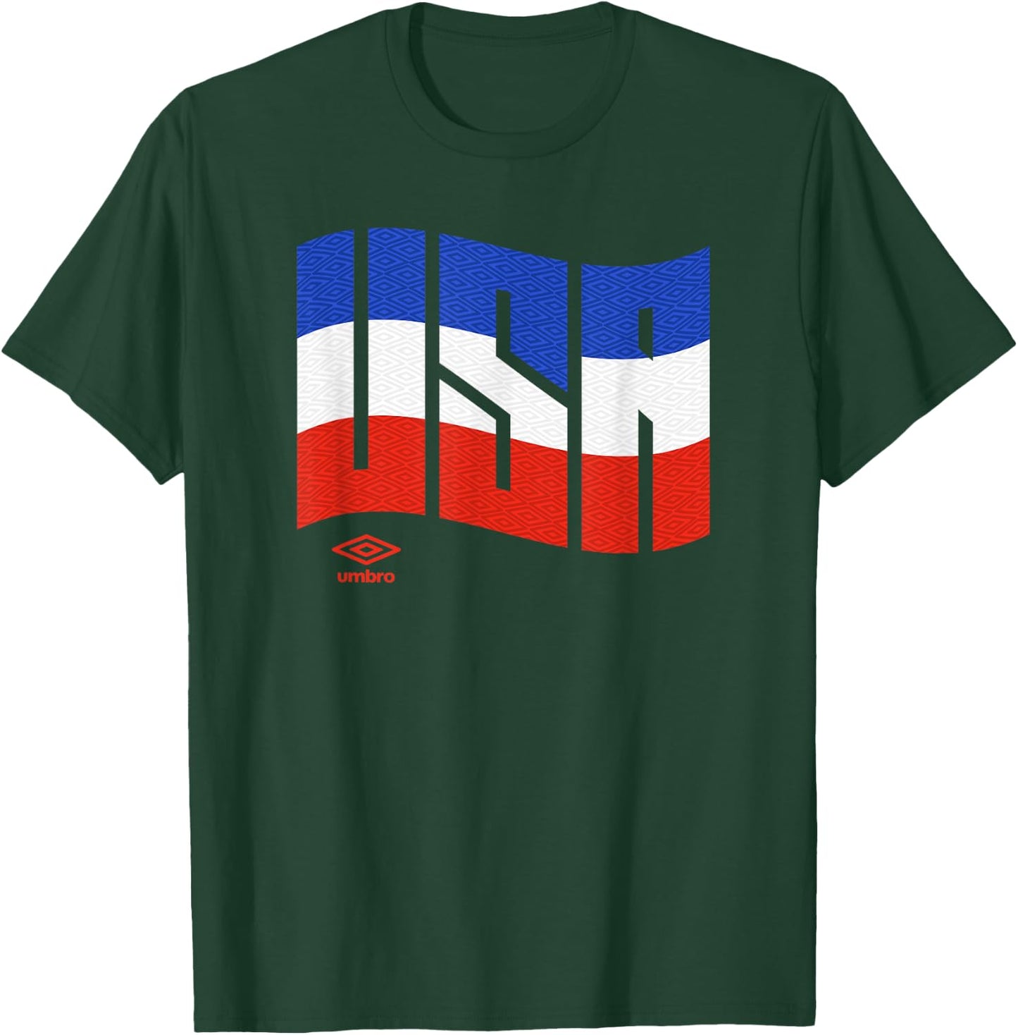 Umbro International Soccer Wavy USA Logo T-Shirt - T-Shirt | Forest