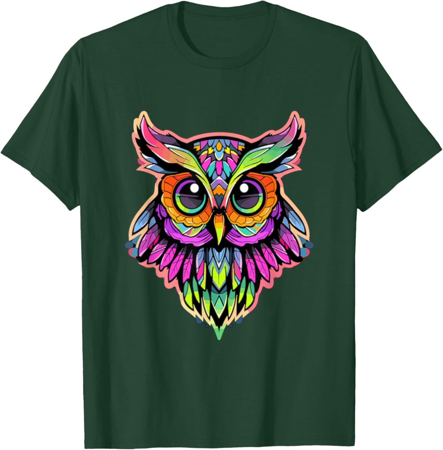 EDM Tech Party Trippy Owl Rave T-Shirt - T-Shirt | Forest