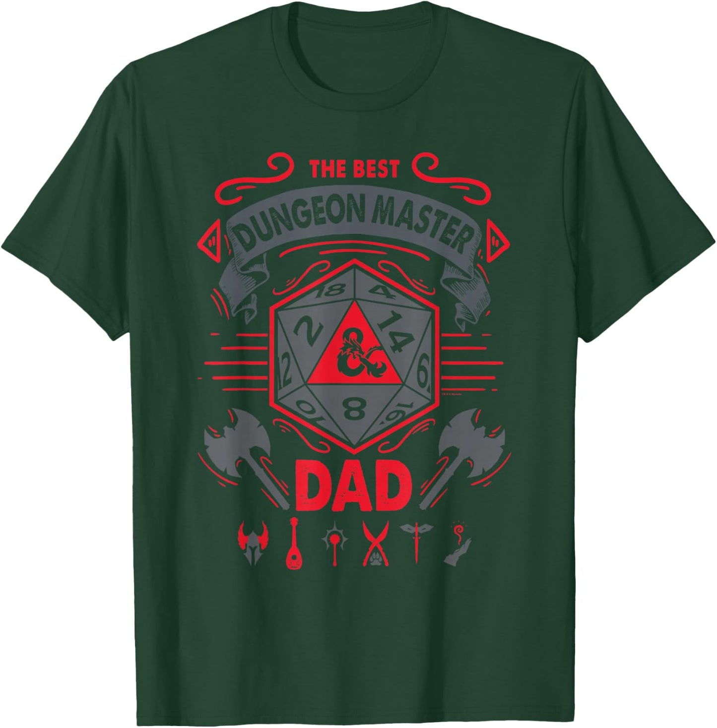 Dungeons & Dragons The Best Dungeon Master Dad Die Logo , black T-Shirt - T-Shirt | Forest