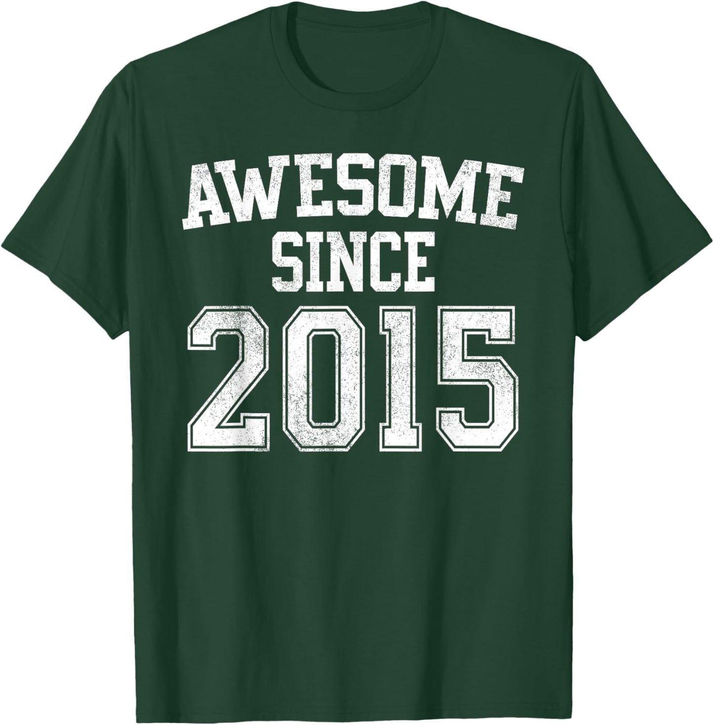 Awesome Since 2015 Gifts 11th Birthday 11 Year Old Boy Girl T-Shirt - T-Shirt | Forest
