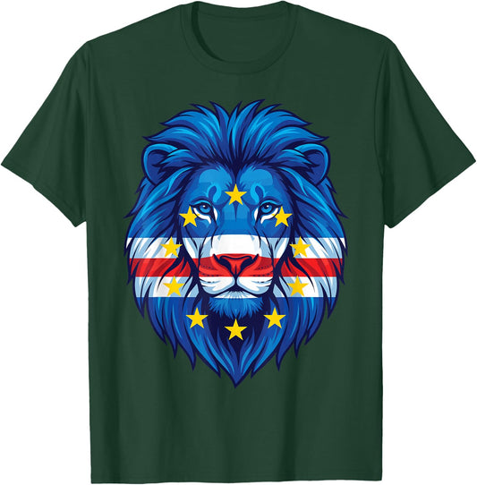 Cape Verde Flag Lion, Cape Verdean Flag, Cabo Verde T-Shirt - T-Shirt | Forest