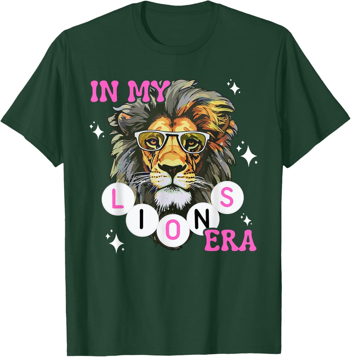In My Lions Era Team Squad Back to School Mascot Spirit Game T-Shirt - T-Shirt | Forest