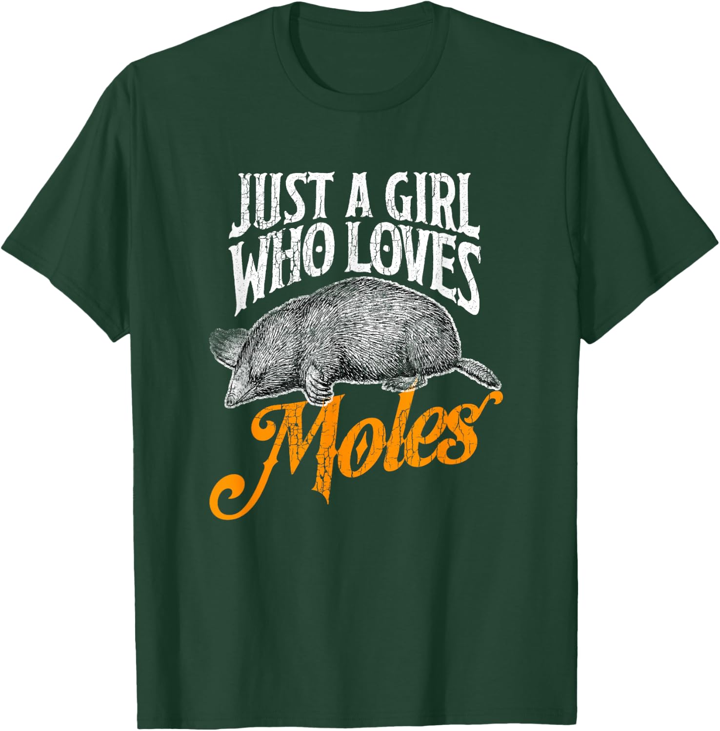 Girl Who Loves Moles Shirt Wildlife Love Mole Costume T-Shirt - T-Shirt | Forest