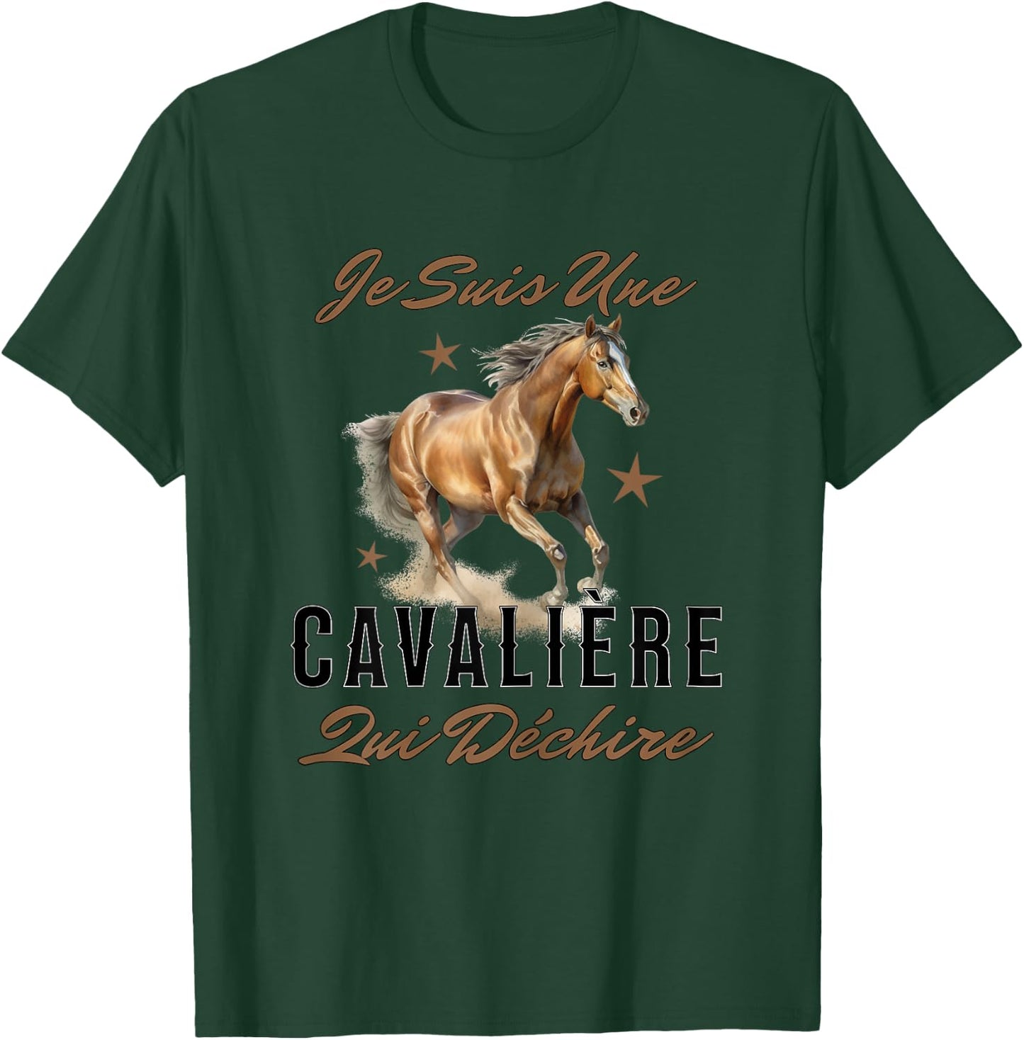 Girl Riding Horse Je Suis Une Rider Qui Déchire , white, S T-Shirt - T-Shirt | Forest