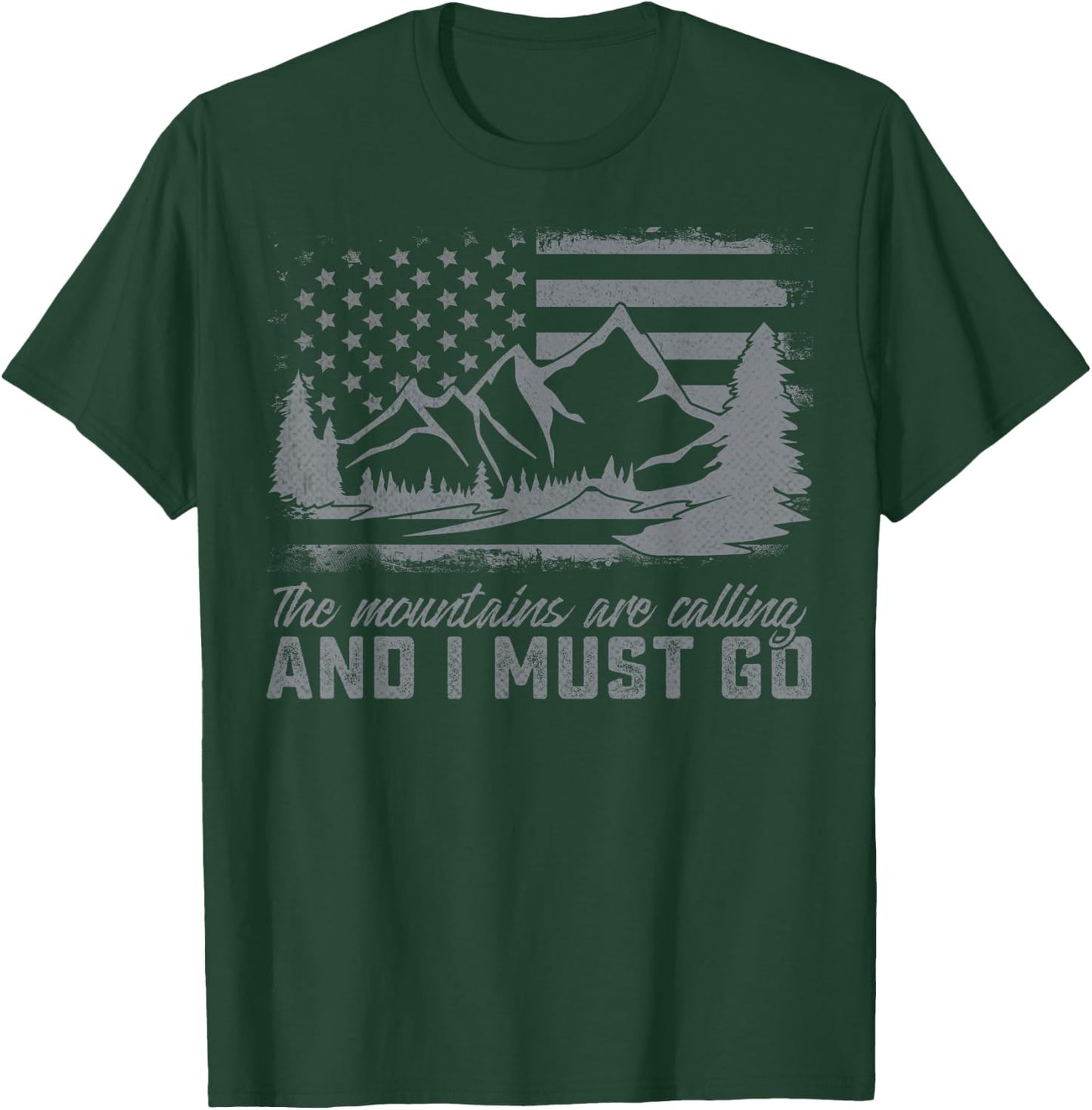 The mountains are calling and i must go Mountaineer Tracker T-Shirt - T-Shirt | Forest