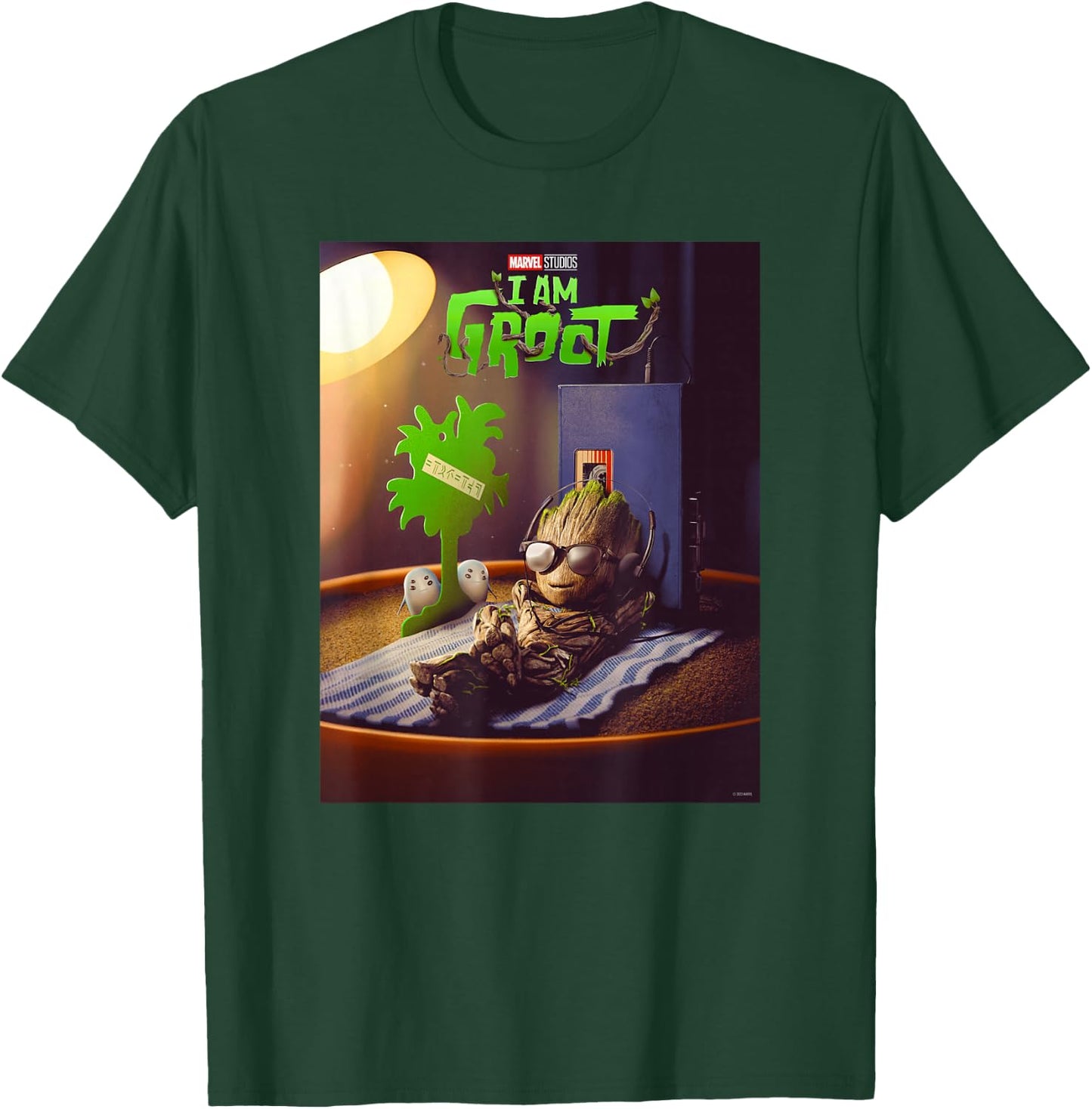 Marvel Studios I Am Groot Poster , black T-Shirt - T-Shirt | Forest
