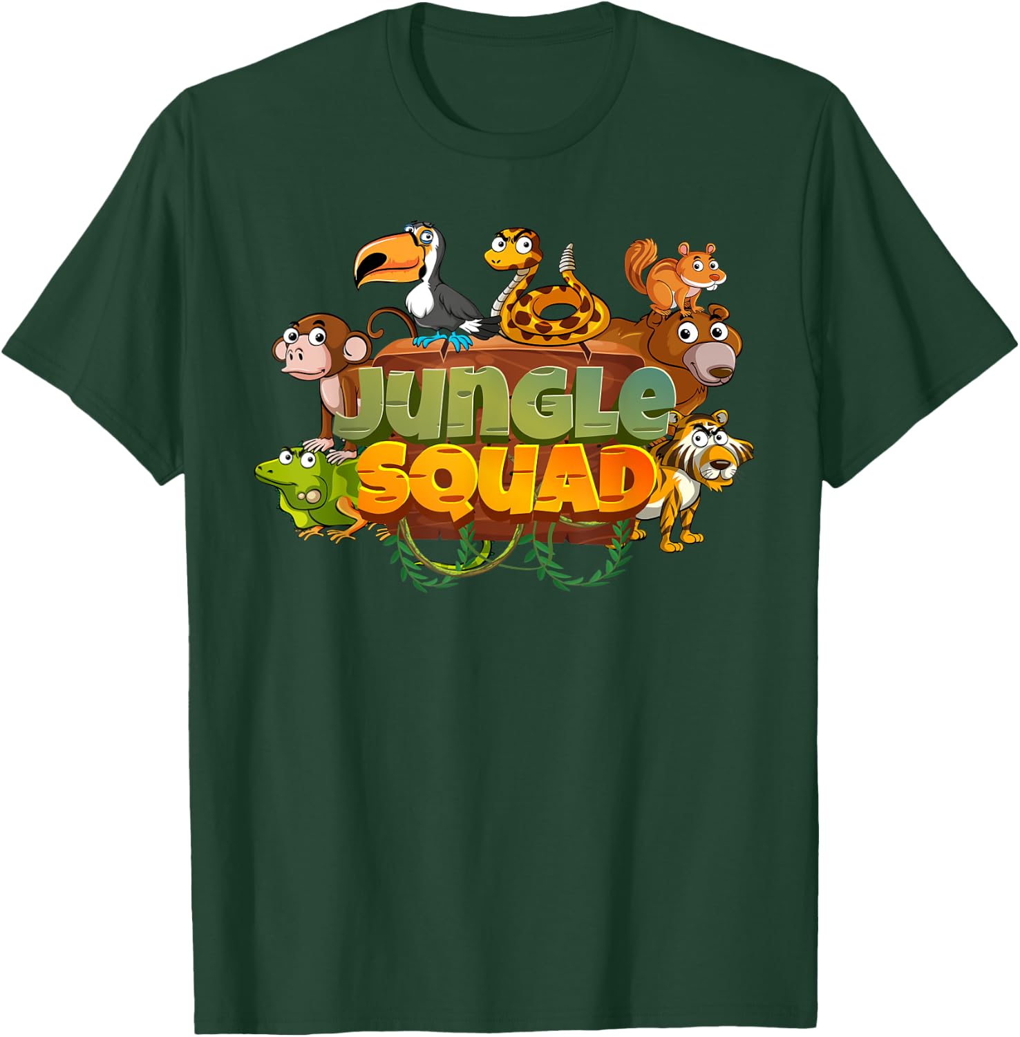 Jungle Safari Squad Zoo Animal Lovers Family Vacation Trip T-Shirt - T-Shirt | Forest