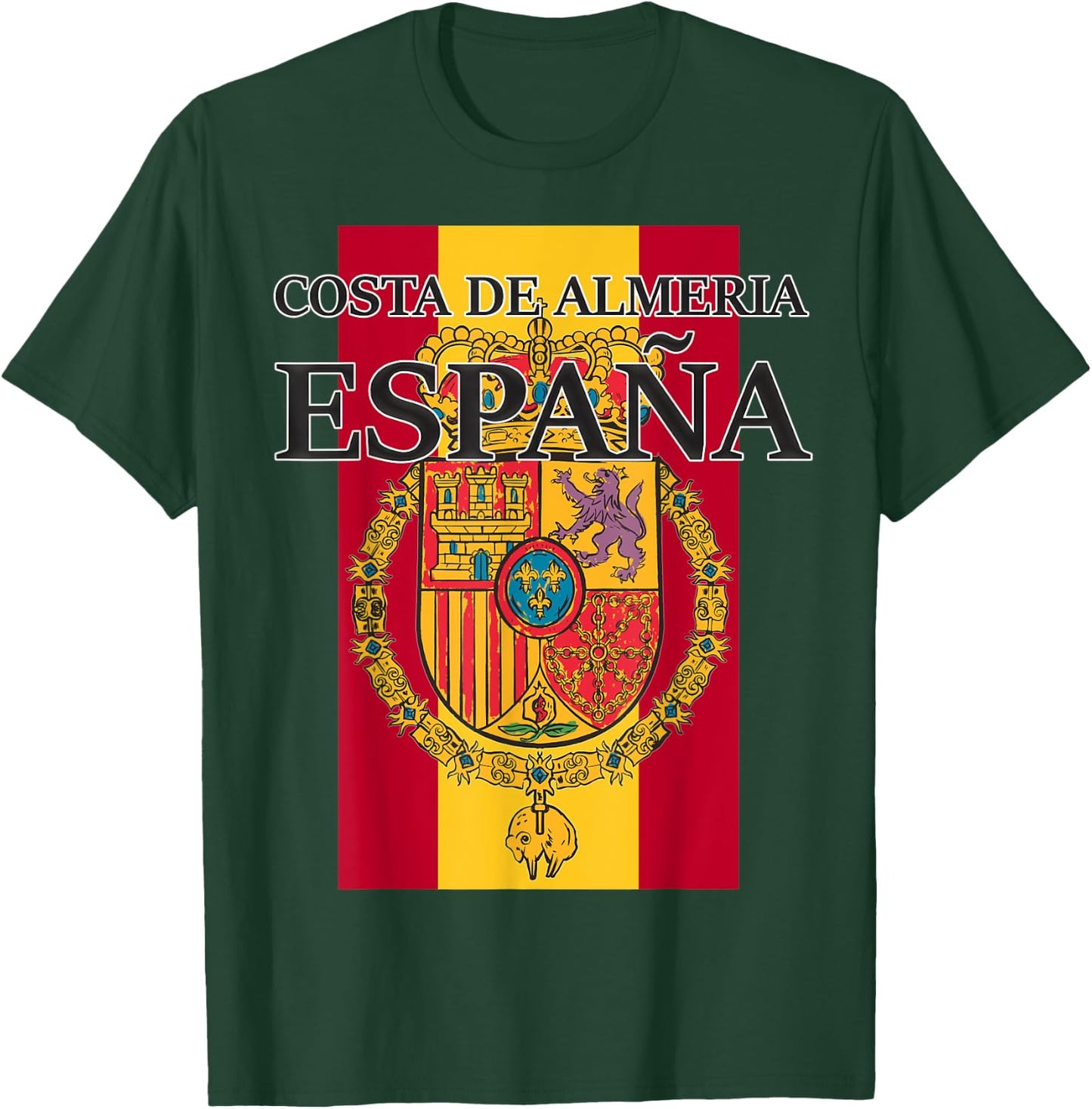 Spain Costa De Almeria Flag Travel Europe T-Shirt - T-Shirt | Forest