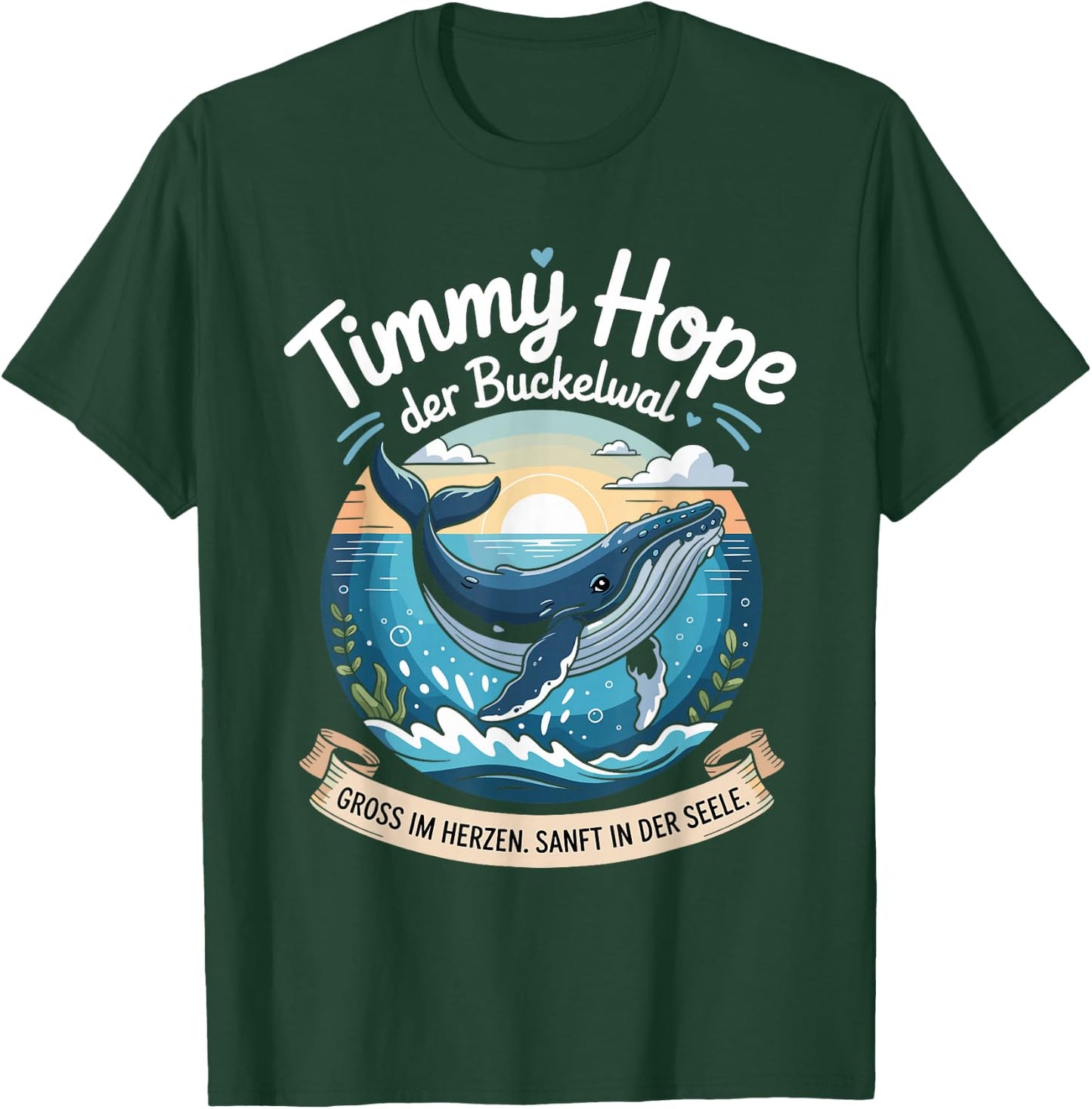 Timmy Hope Buckelwal Wal Meer Ozean Natur Design T-Shirt - T-Shirt | Forest