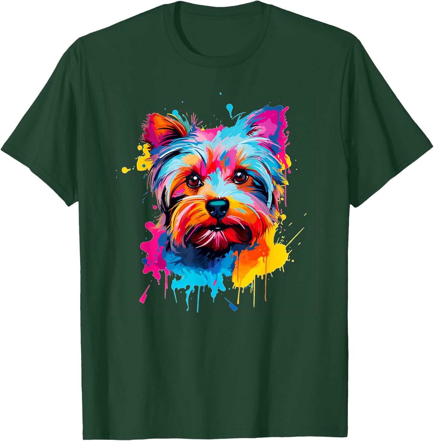 Cute Yorkshire Terrier Colorful Pop Art Yorkie Lover T-Shirt - T-Shirt | Forest