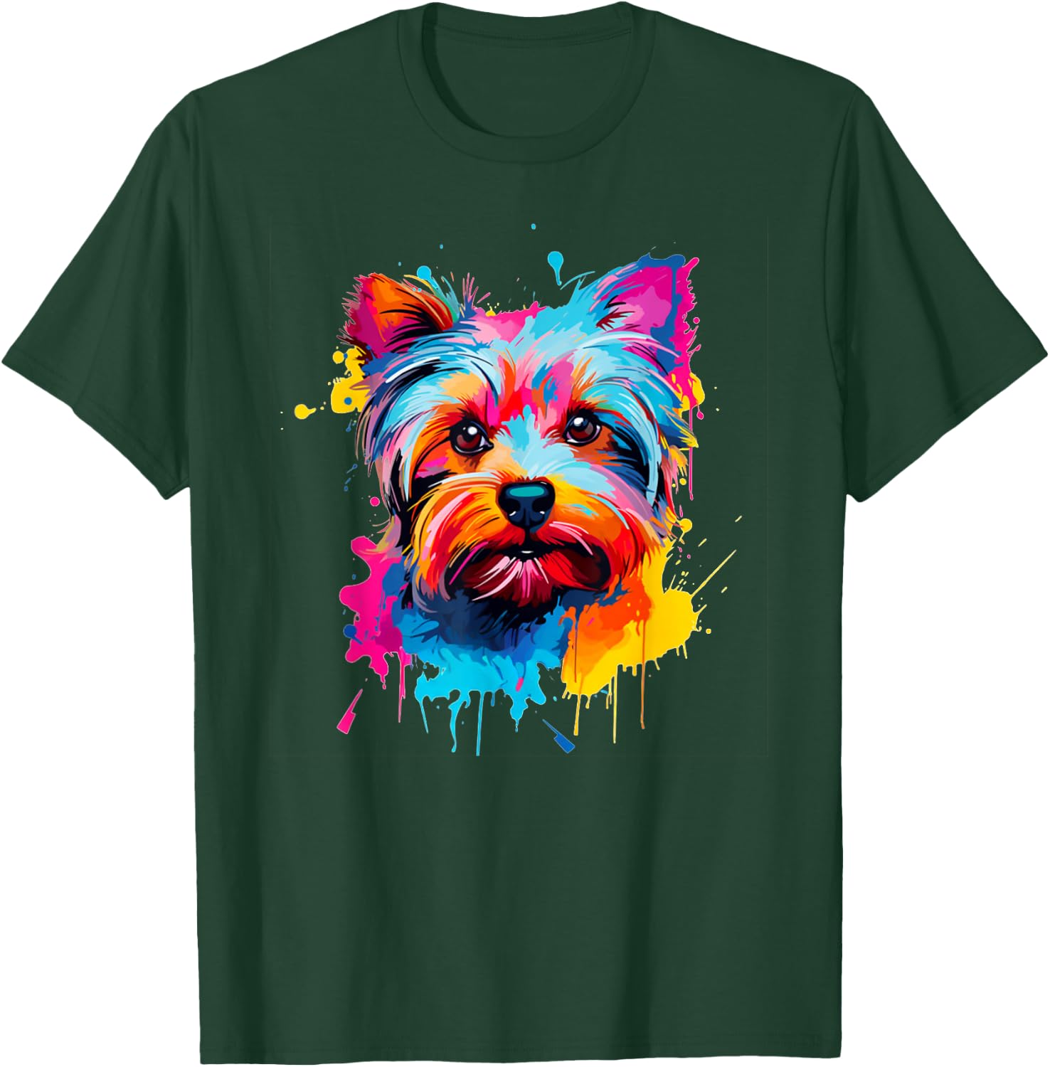 Cute Yorkshire Terrier Colorful Pop Art Yorkie Lover T-Shirt - T-Shirt | Forest