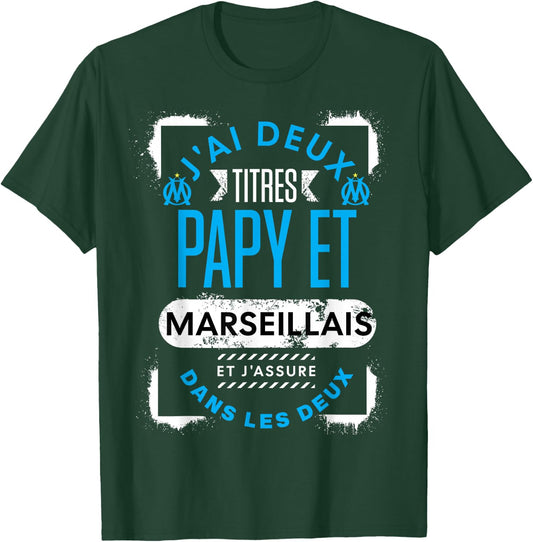 Supporter de Marseille Grandpa Retired Grandpa Man Humour , Black, S T-Shirt - T-Shirt | Forest