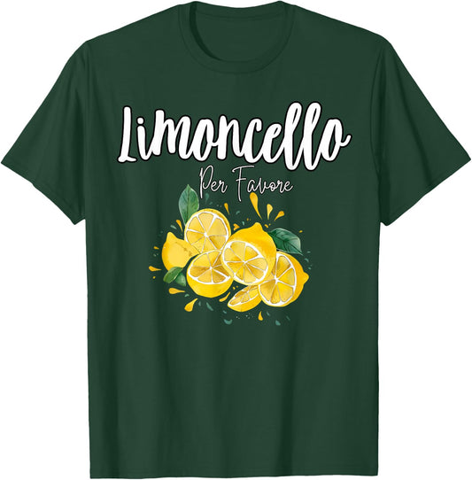 Limoncello Per Favore Funny Italian Lemon Liqueur , black T-Shirt - T-Shirt | Forest