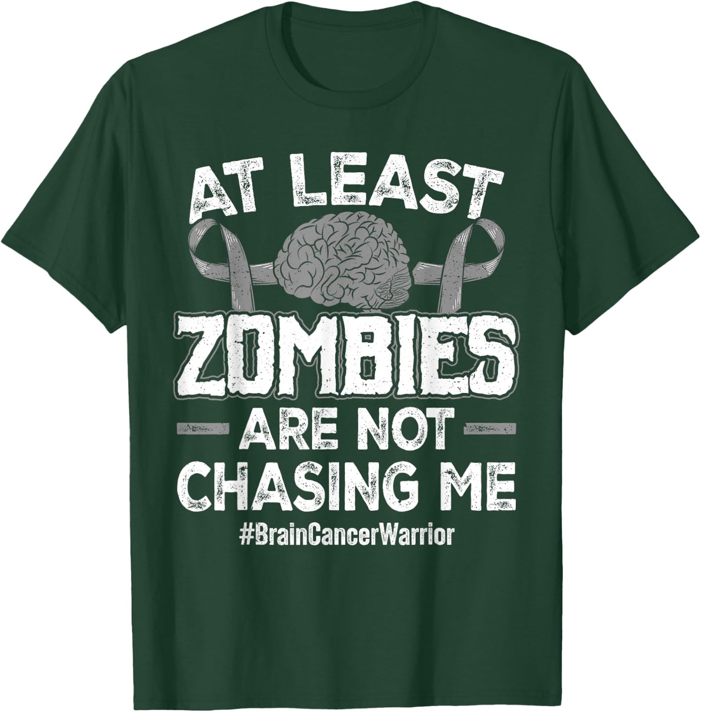 Brain Tumor Warrior Funny Brain Cancer T-Shirt - T-Shirt | Forest