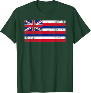 State of Hawaii Flag Hawaiian Flag Island Shirt Hawaii Love T-Shirt - T-Shirt | Forest