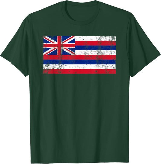 State of Hawaii Flag Hawaiian Flag Island Shirt Hawaii Love T-Shirt - T-Shirt | Forest
