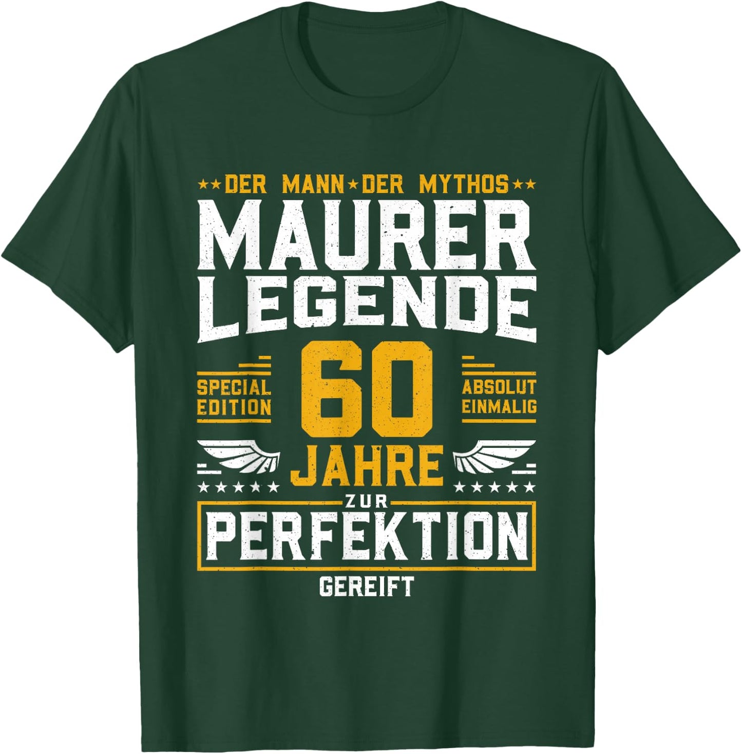 Maurer Legende - 60. Geburtstag Maurer Handwerker T-Shirt - T-Shirt | Forest