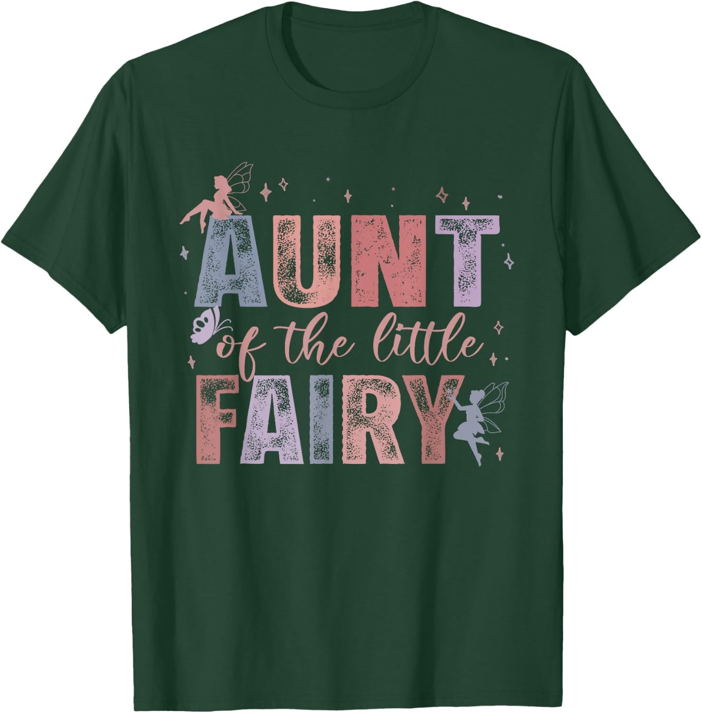 Aunt of The Little Fairy 1St Birthday Girl Fairytale T-Shirt - T-Shirt | Forest