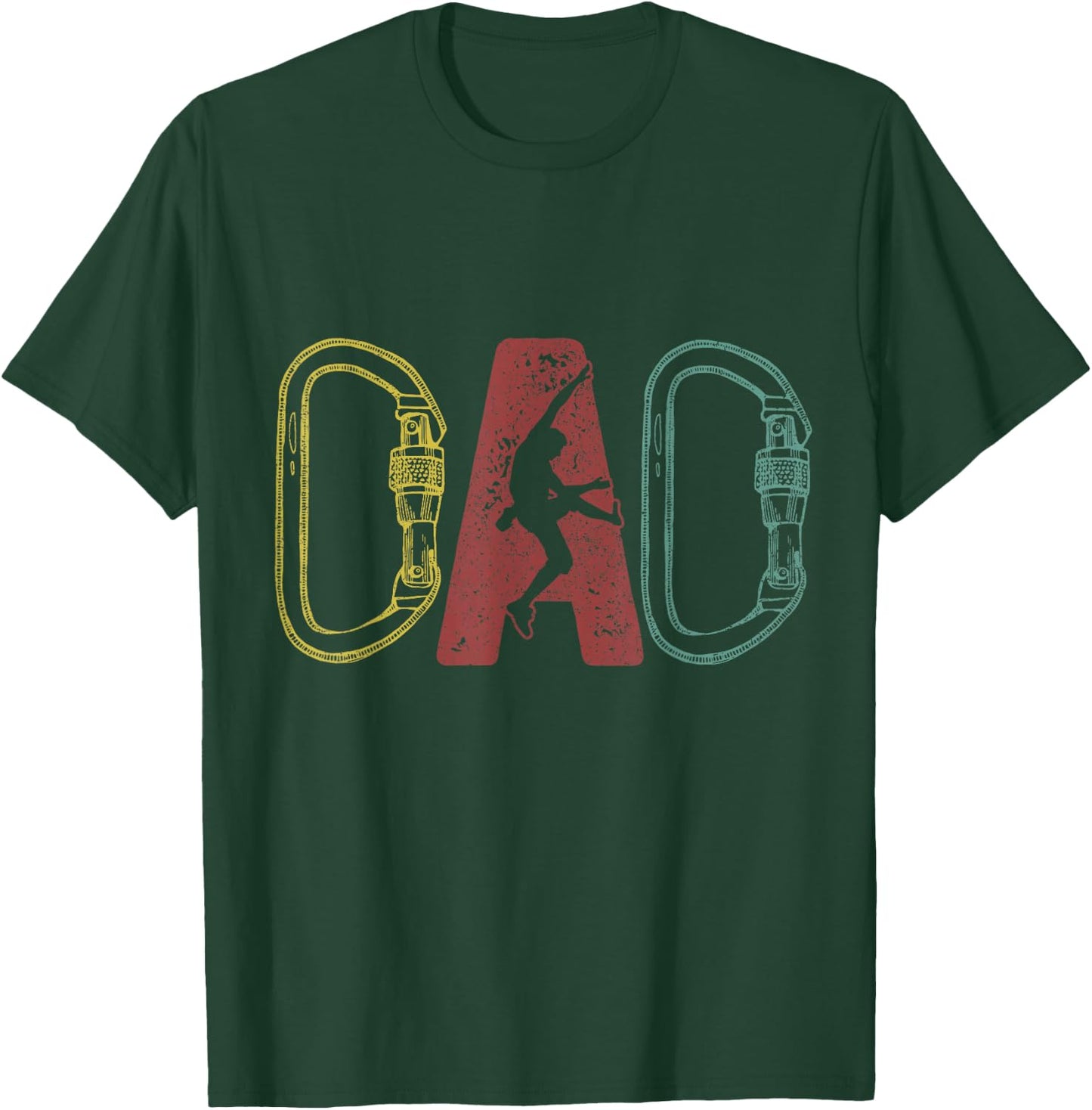 Climbing Dad Rock Climber Bouldering Father's Day T-Shirt - T-Shirt | Forest