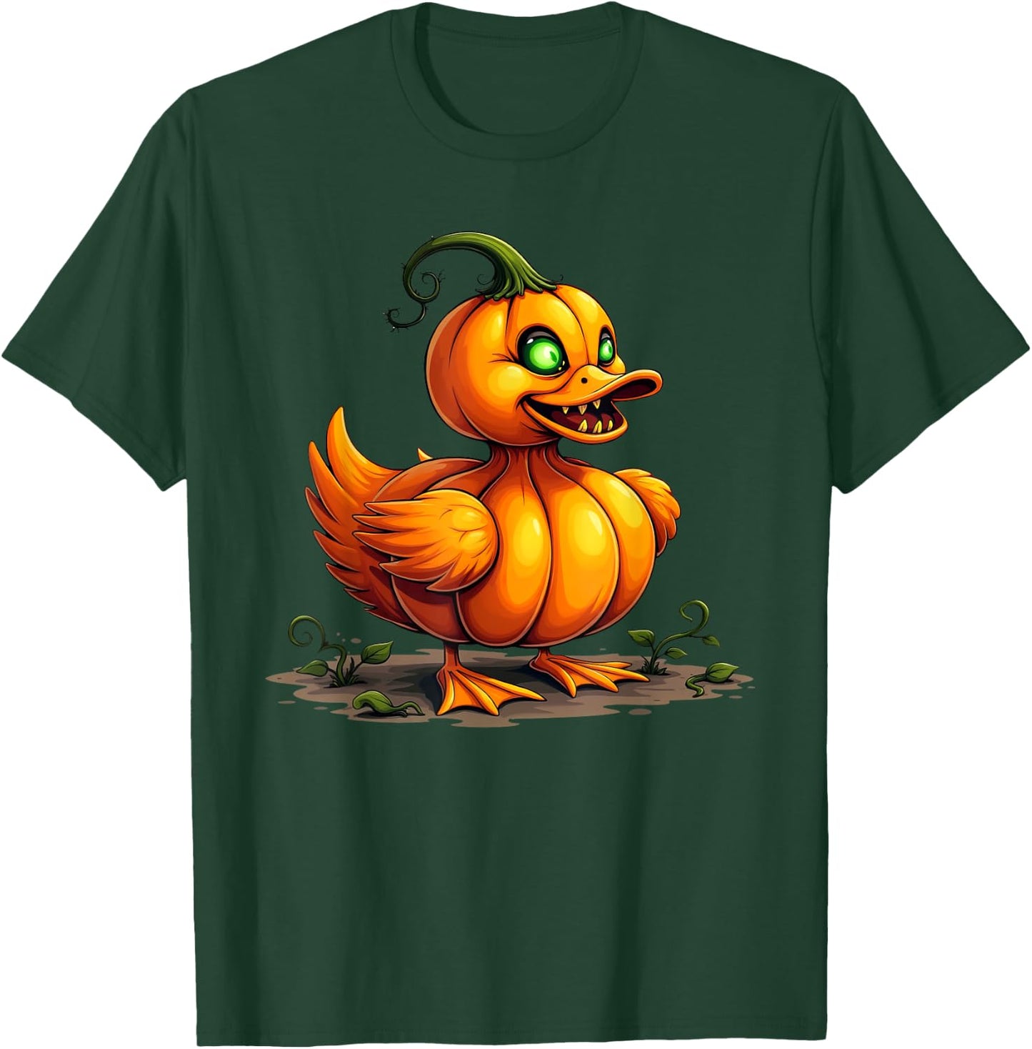 Scary Duck Pumpkin Funny Halloween Kids T-Shirt - T-Shirt | Forest
