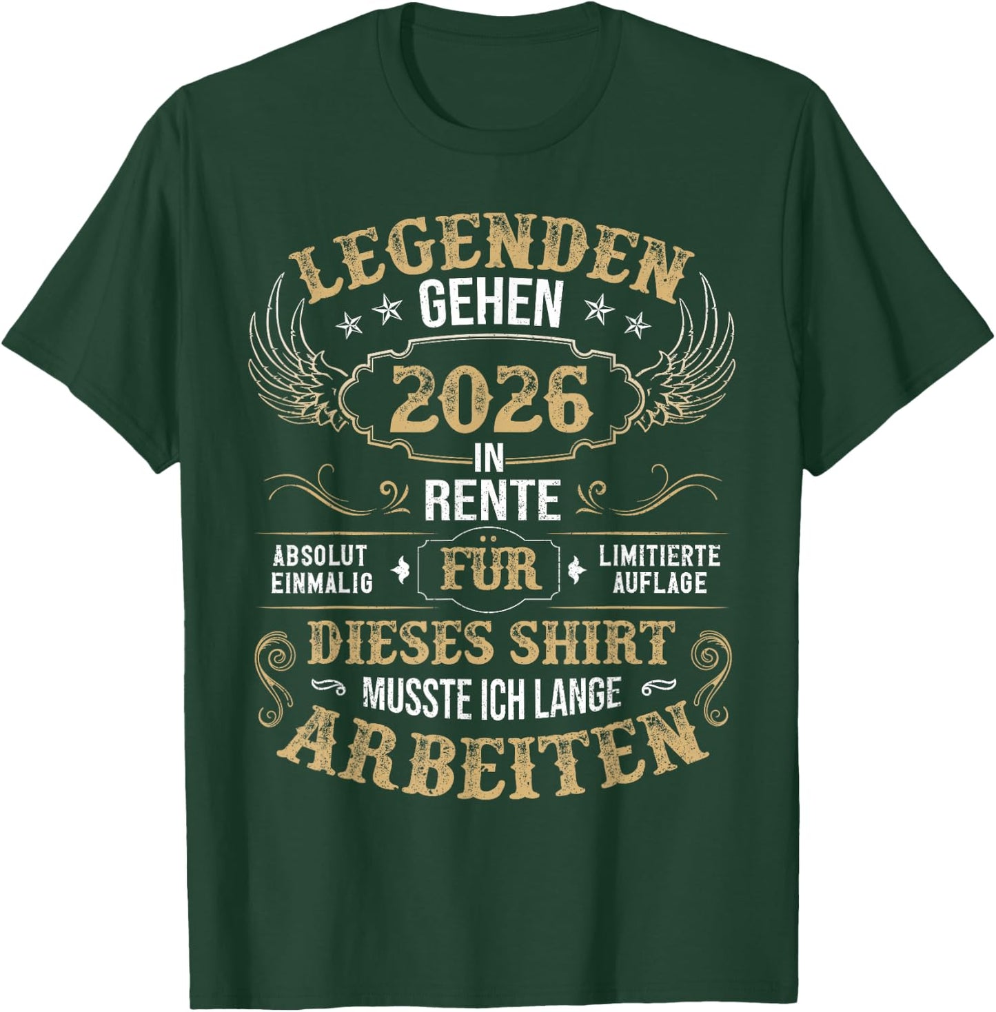 Rentner Eine Legende Geht In Rente 2026 Ruhestand Homme , black T-Shirt - T-Shirt | Forest