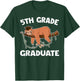 5th Grade Graduate Sloth Graduation Cap Sleeping T-Shirt - T-Shirt | Forest