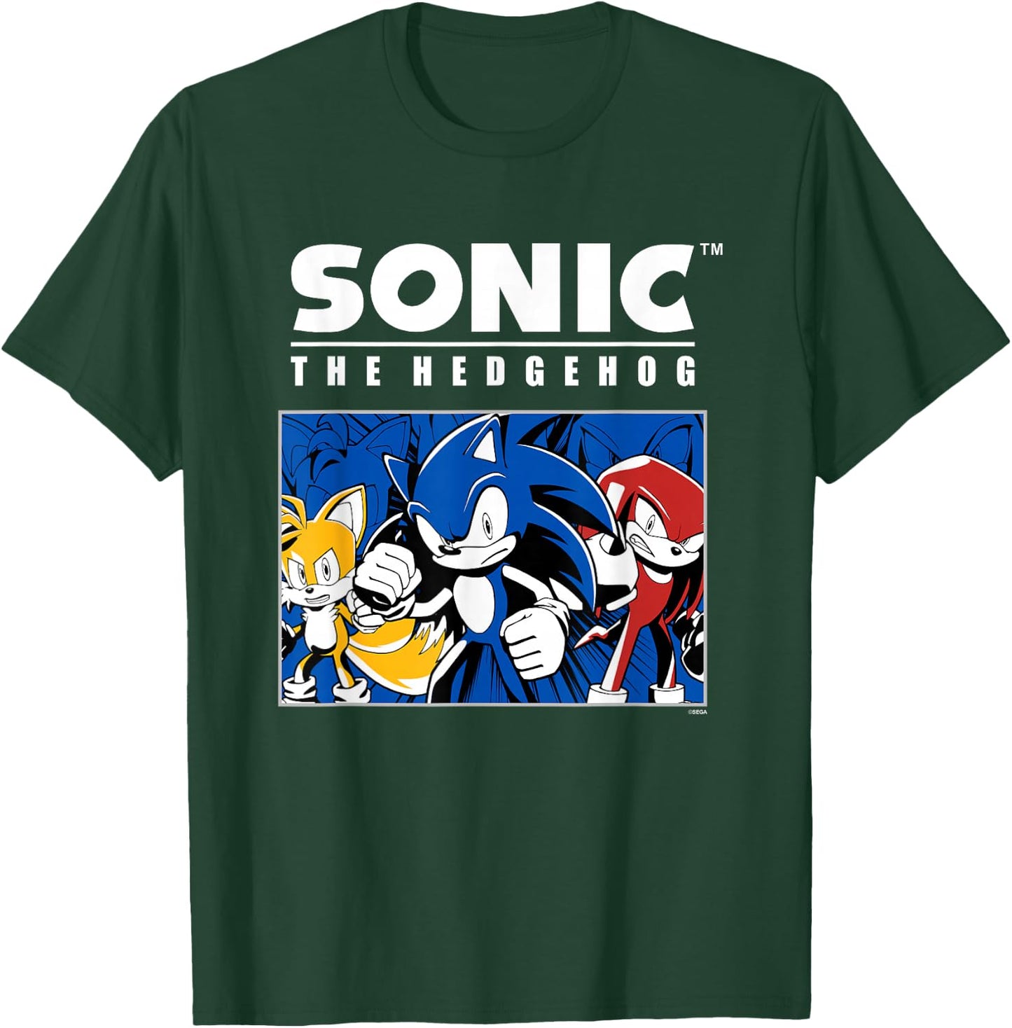 Sonic The Hedgehog Tails Sonic & Knuckles Epic Retro Panel T-Shirt - T-Shirt | Forest