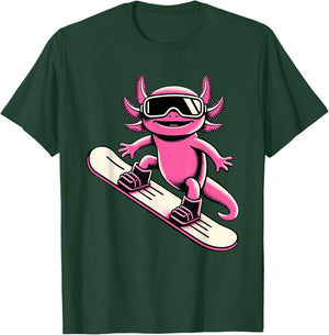 Snowboarding Axolotl Snow Board Snowboard Women T-Shirt - T-Shirt | Forest