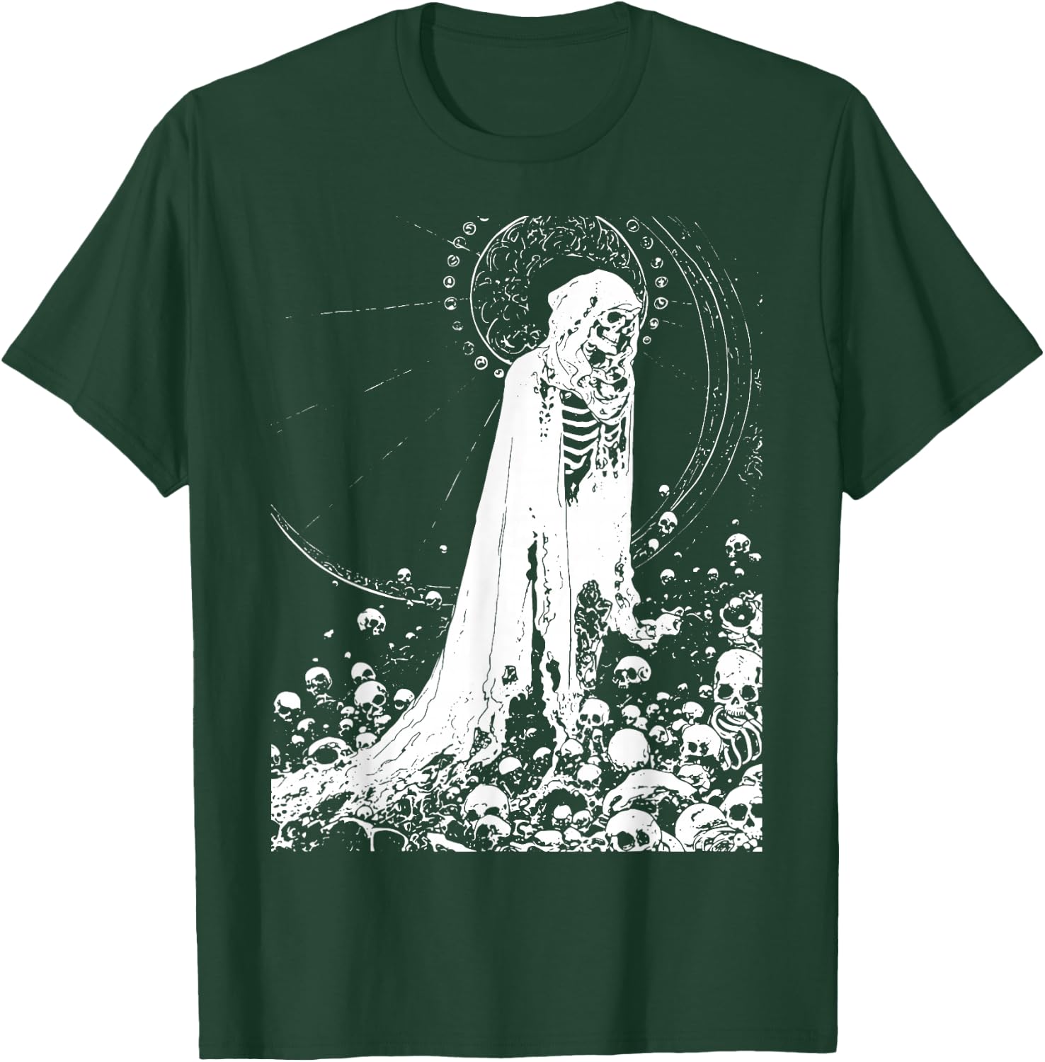 Skull Doom Metal Black Metal Gothic Grunge Occult Satanic , black T-Shirt - T-Shirt | Forest