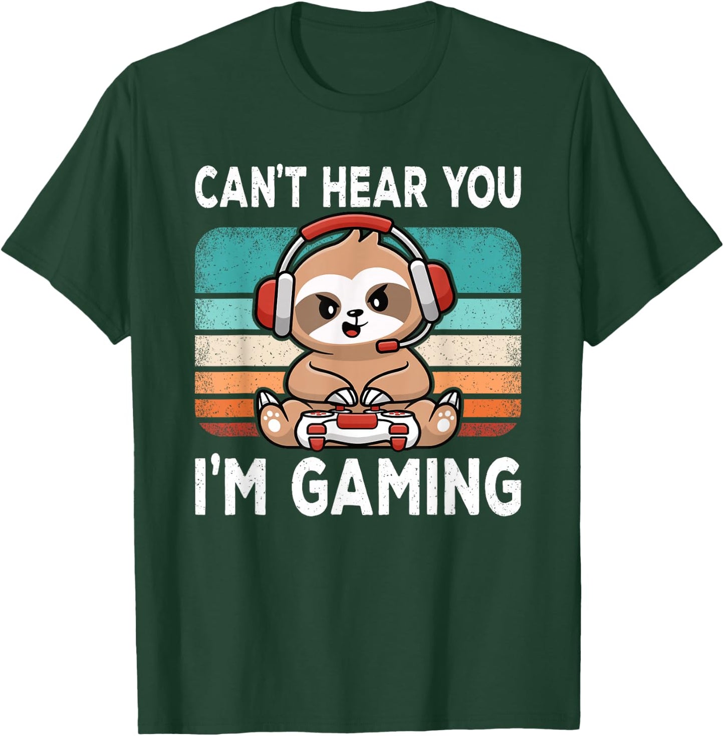 Can't Hear You I'm Gaming Funny Video Game Retro Gamer Boys T-Shirt - T-Shirt | Forest