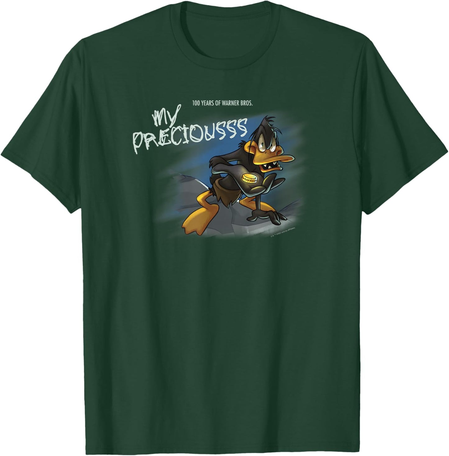 WB 100 Looney Tunes Daffy Duck My Precious LOTR Collection T-Shirt - T-Shirt | Forest