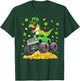 St Patricks Day Dinosaur T-rex Monster Truck Pattys Boy Men T-Shirt - T-Shirt | Forest