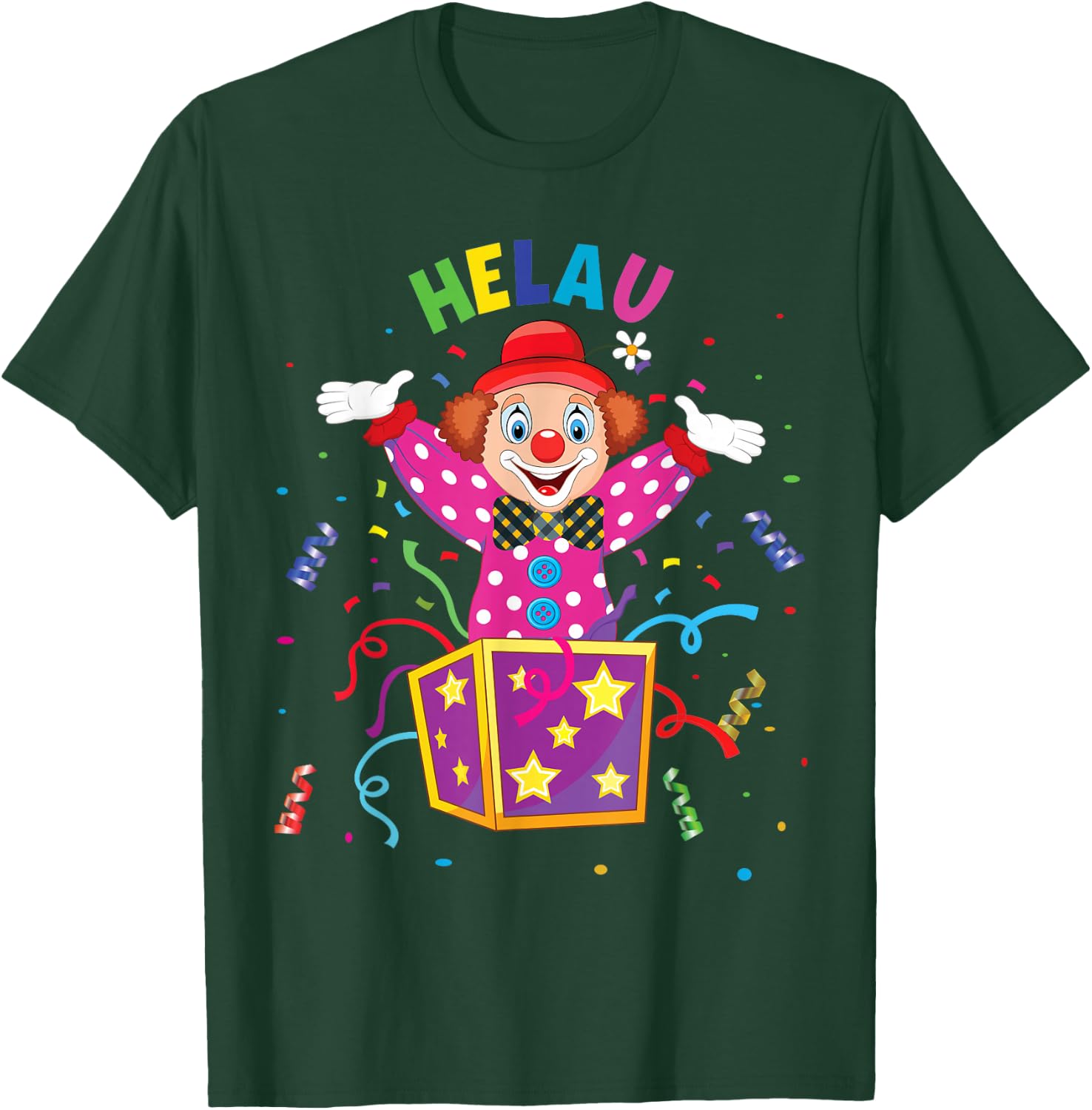 Funny Carnival Clown in Box Costume Children's Fancy Dress , black T-Shirt - T-Shirt | Forest