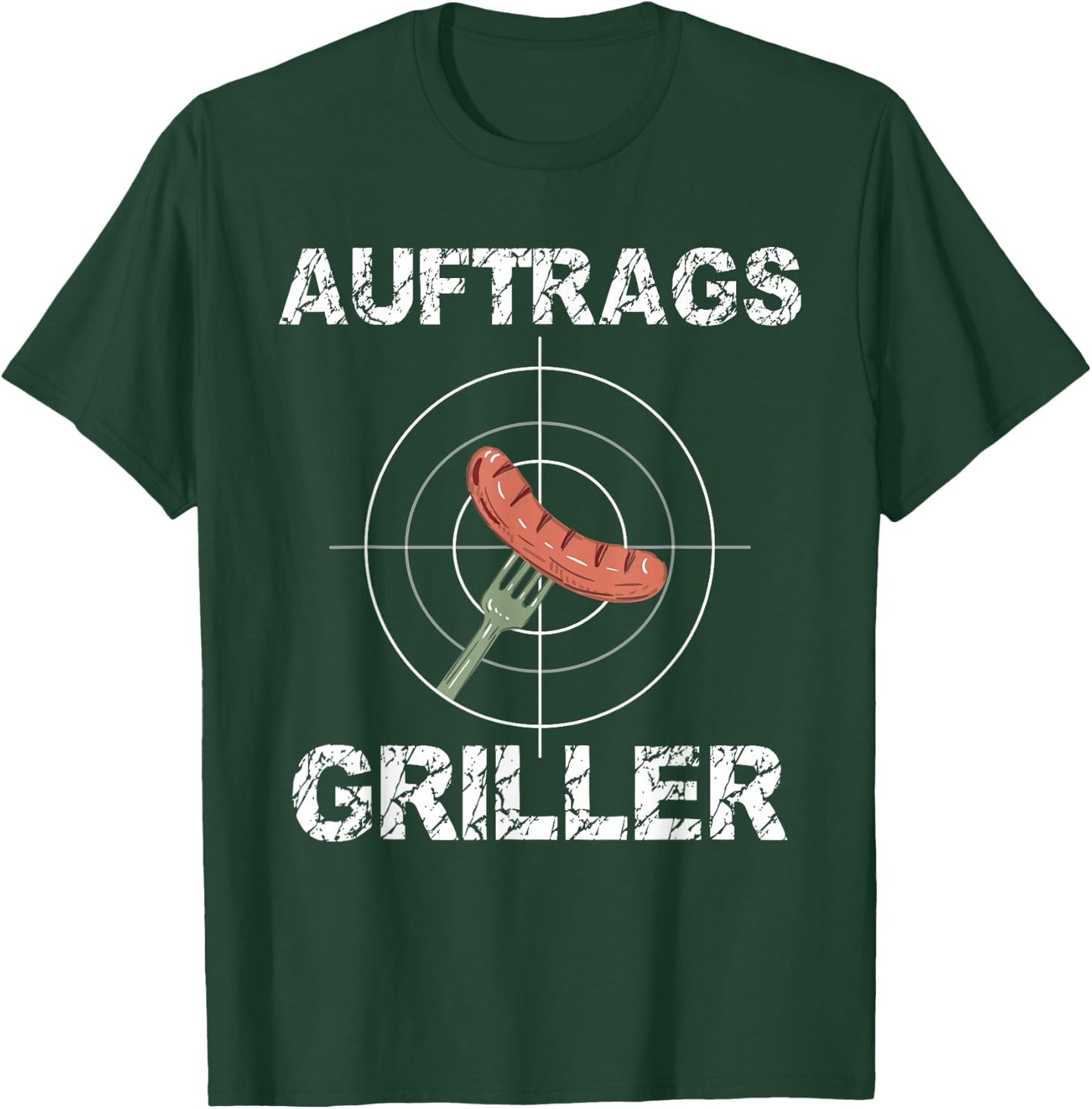Men's Grill Bratwurst Barbecue Slogan Funny Arrangement Griller , black T-Shirt - T-Shirt | Forest