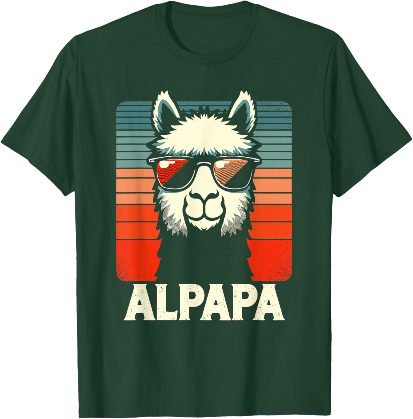 with German Text "Bester Papa Alpapa Alpaka Frischgebackener Papa Vatertag" T-Shirt - T-Shirt | Forest