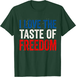 I Love The Taste of Freedom Couple Matching Patriotic Fourth T-Shirt - T-Shirt | Forest