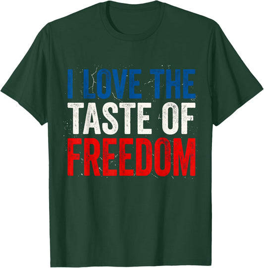 I Love The Taste of Freedom Couple Matching Patriotic Fourth T-Shirt - T-Shirt | Forest