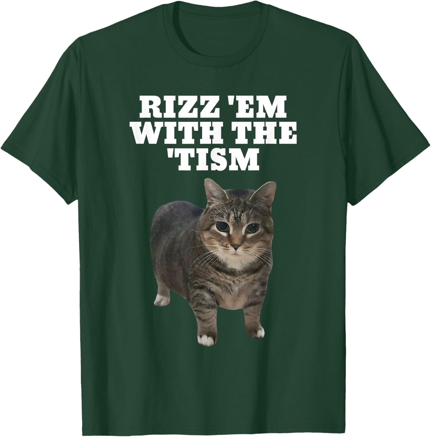 Rizz Em With The Tism Autistic Cat Rizz T-Shirt - T-Shirt | Forest