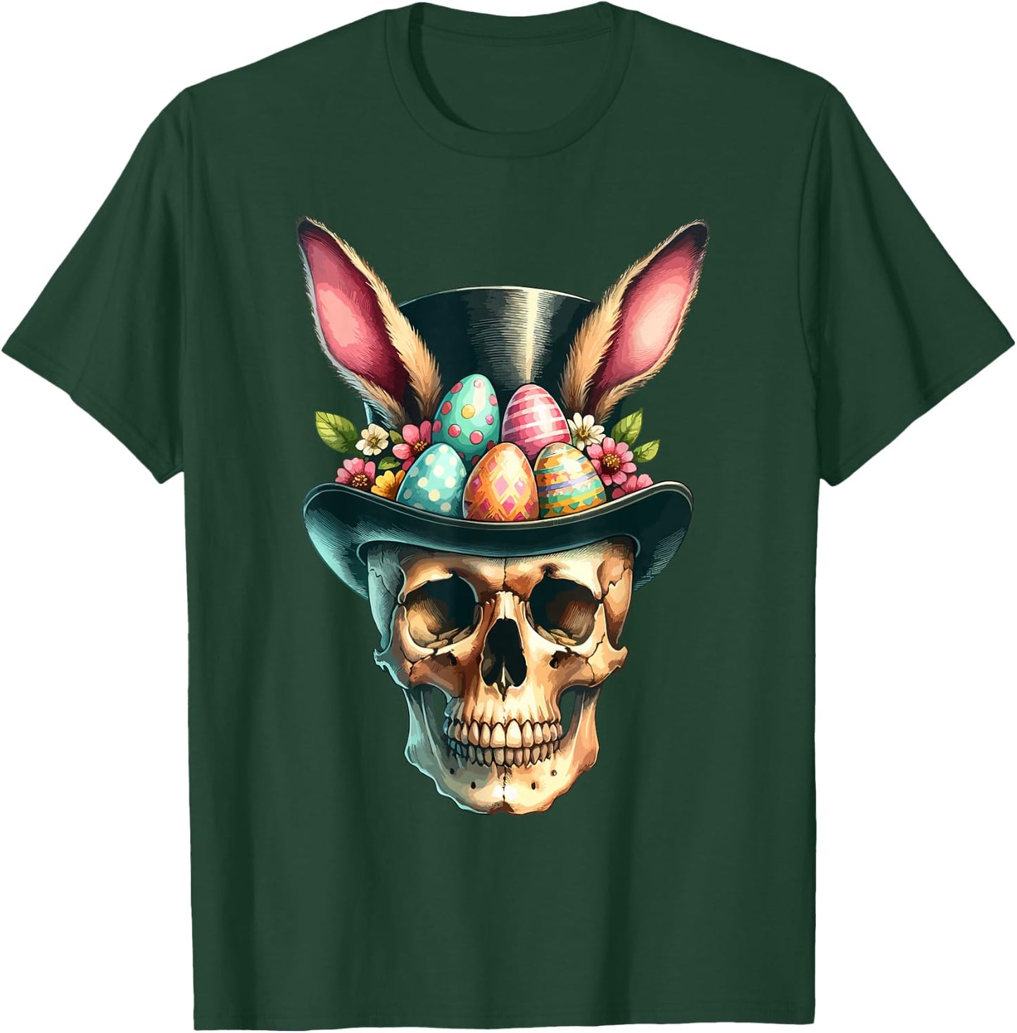 Funny Easter Bunny Skull Egg Hunt Easter Day T-Shirt - T-Shirt | Forest