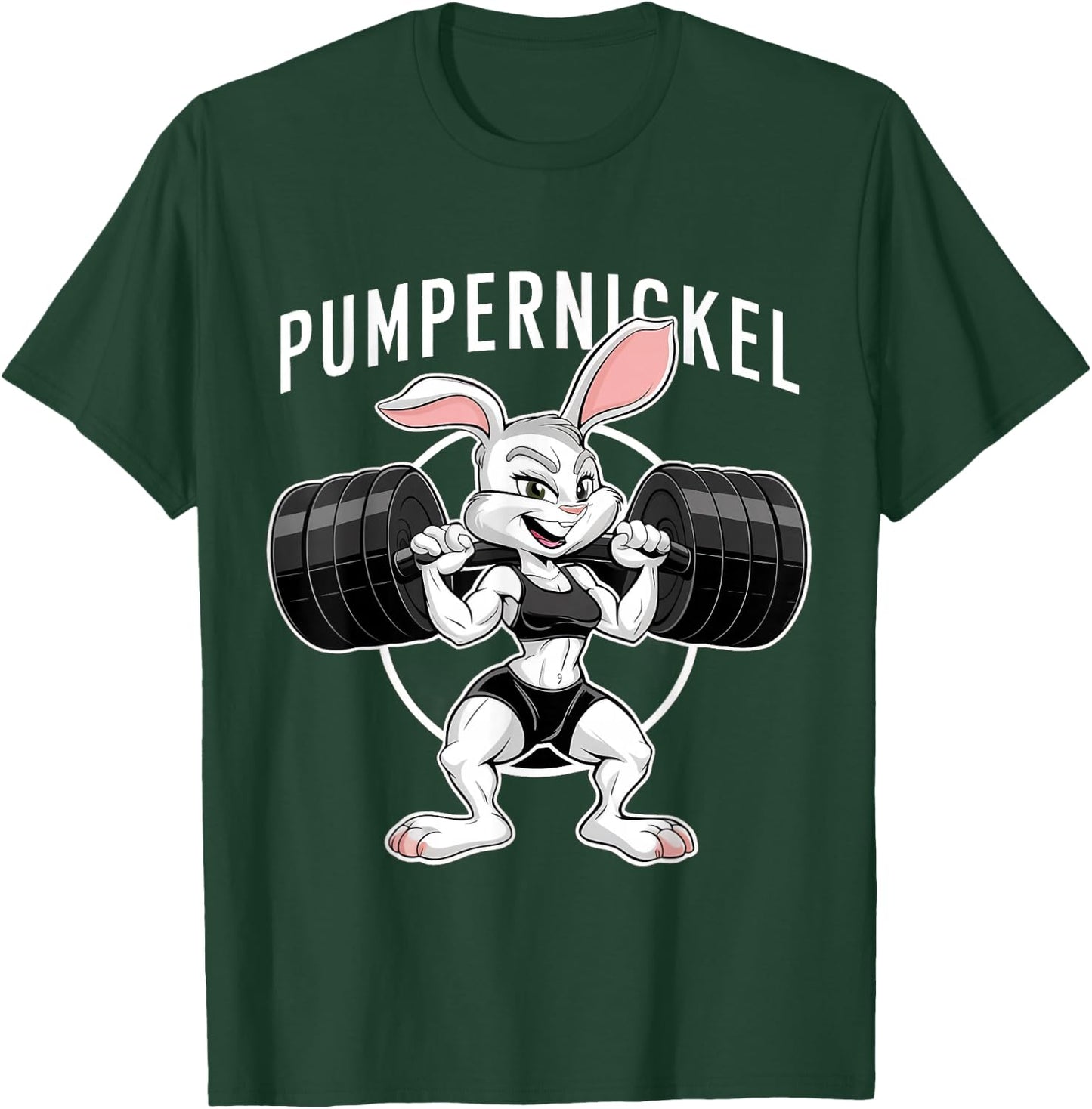 Lustiges Pumpernickel Kaninchen Fitness Sport Bodybuilding Gym T-Shirt - T-Shirt | Forest