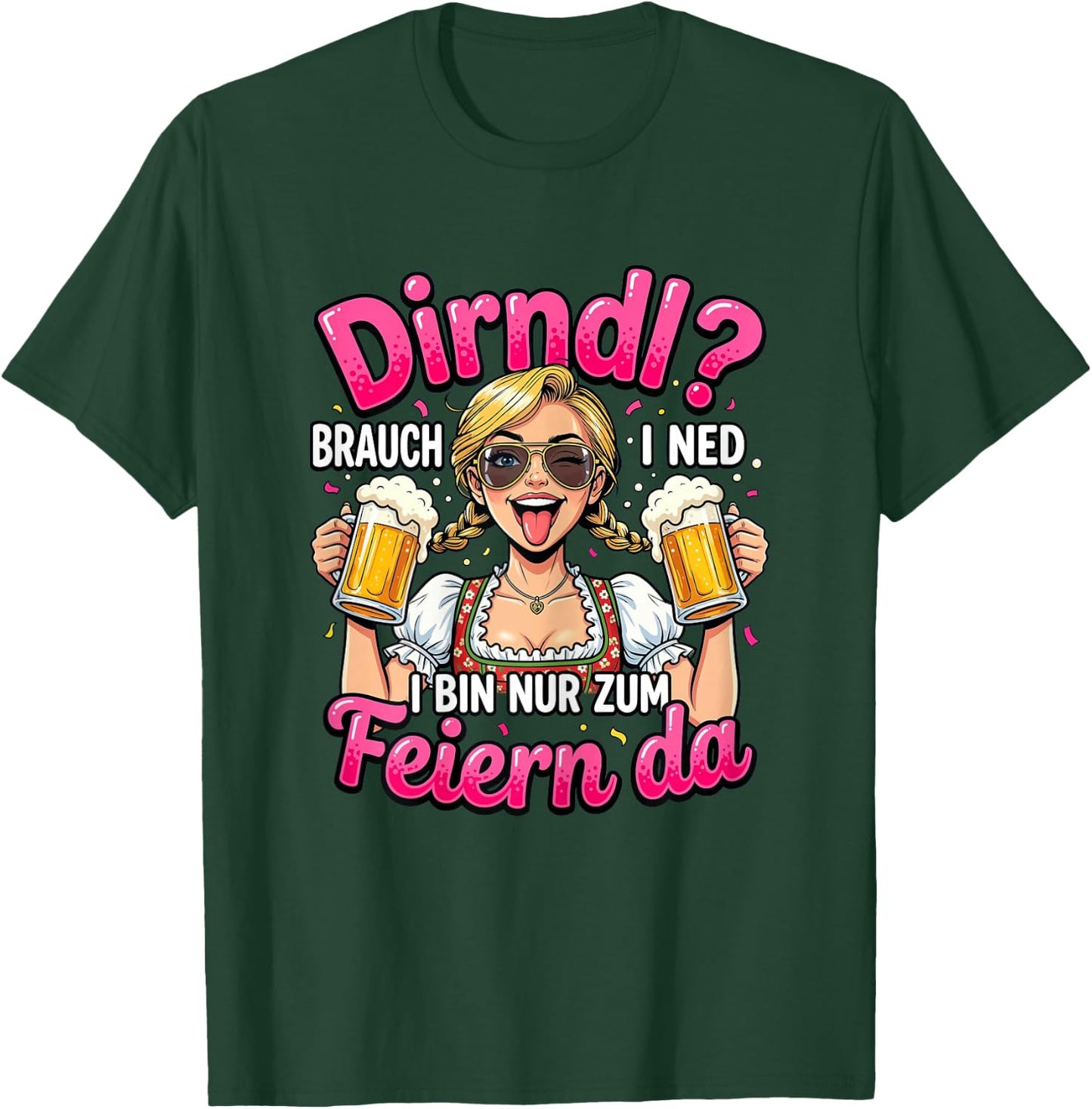 Trachtenshirt Damen Trachten Passend für Oktoberfest T-Shirt - T-Shirt | Forest