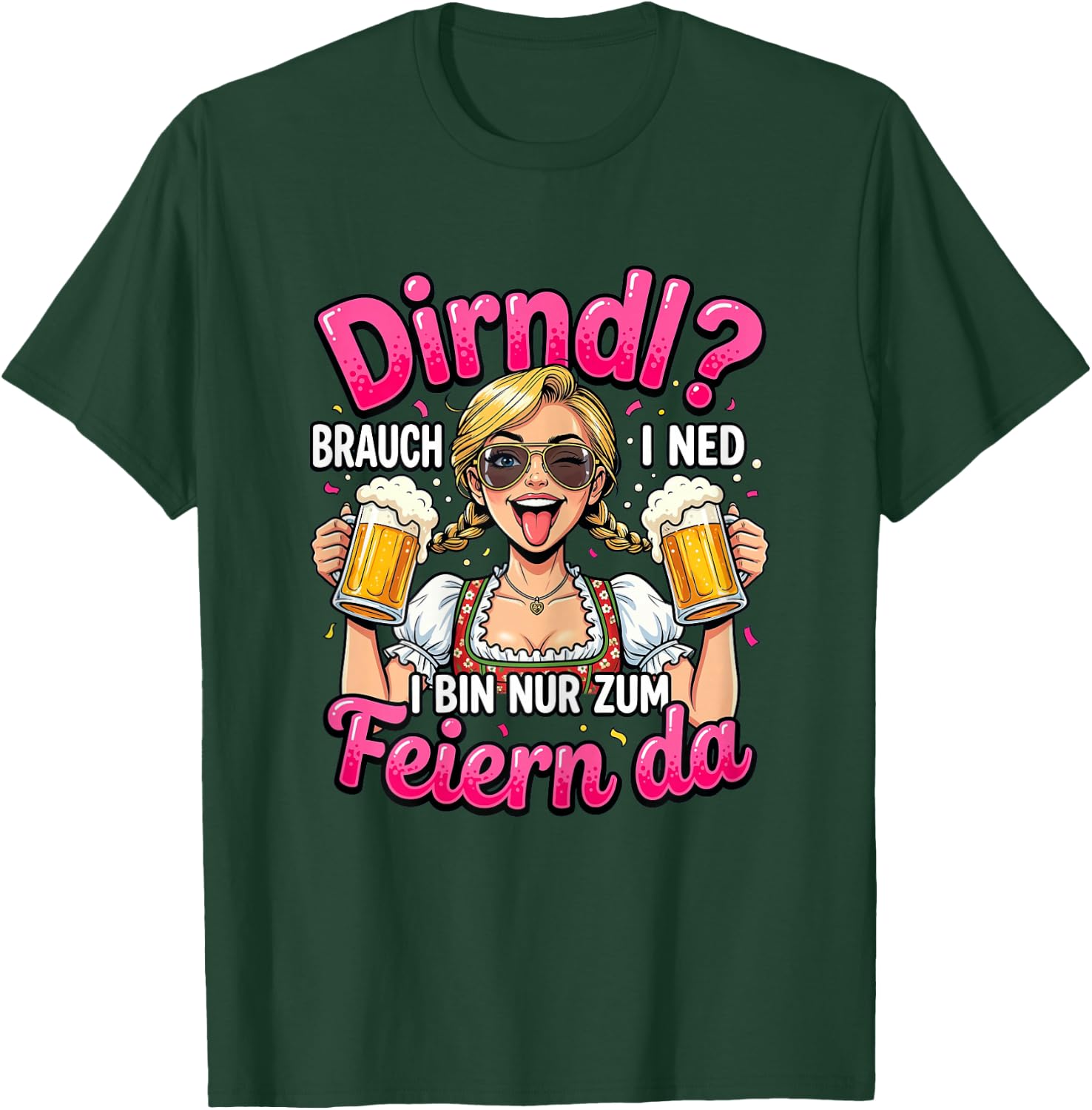 Trachtenshirt Damen Trachten Passend für Oktoberfest T-Shirt - T-Shirt | Forest