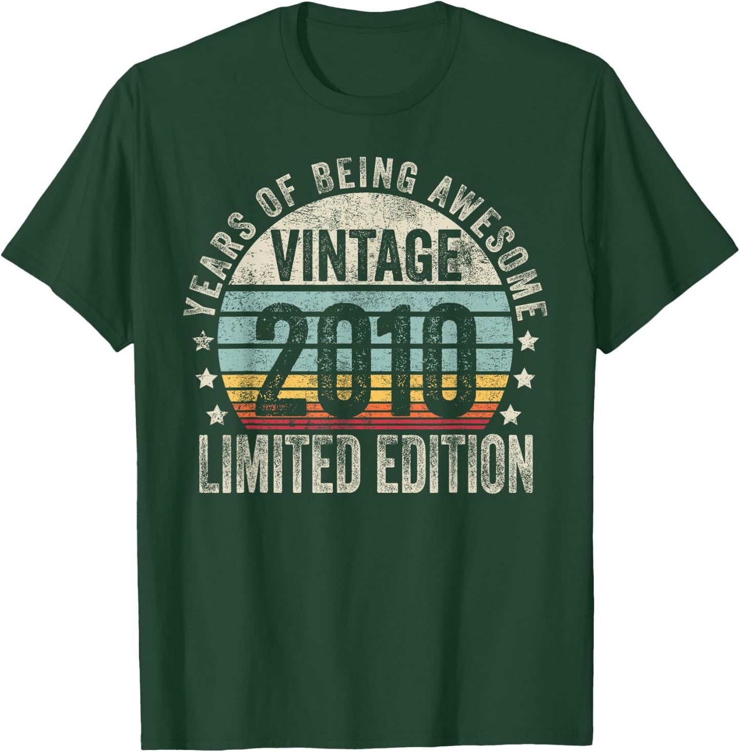 Vintage 2010 T Shirts Retro Funny 2010 Birthday T-Shirt - T-Shirt | Forest