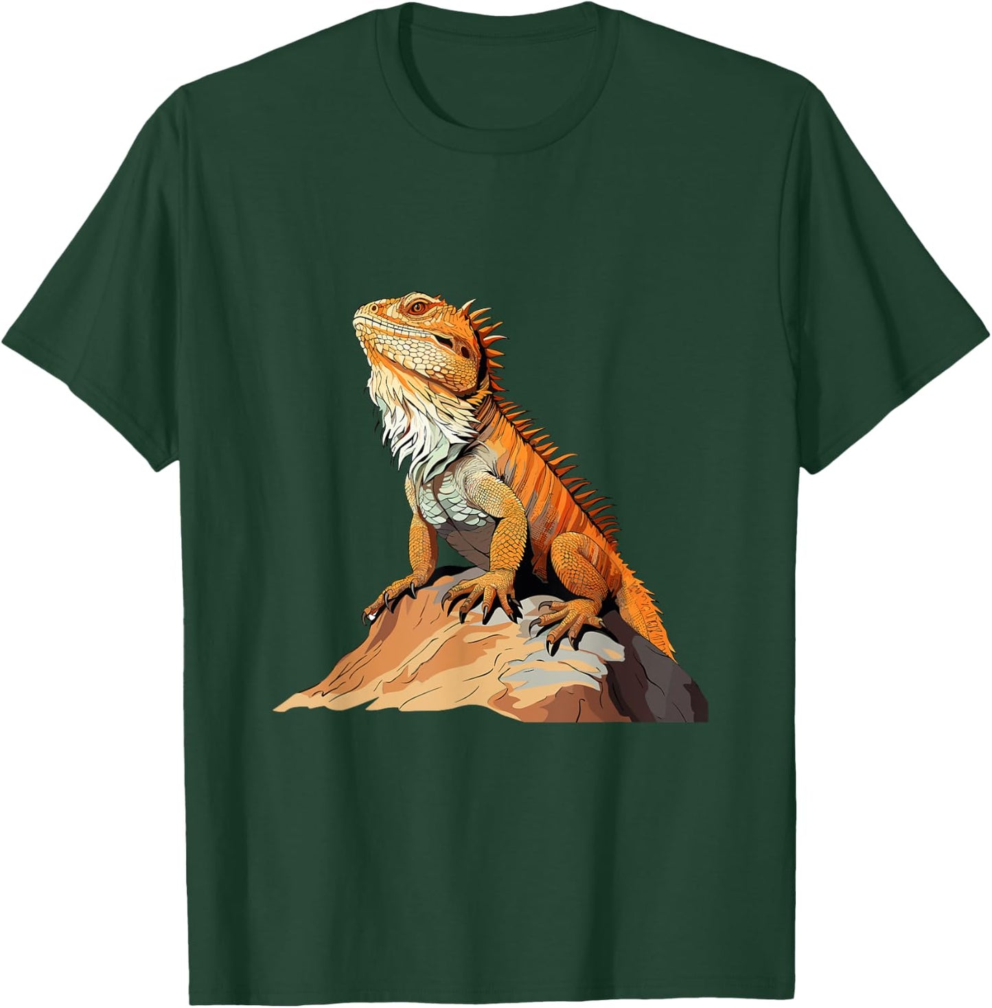 Bearded Dragon Pogona Reptile Graphic T-Shirt - T-Shirt | Forest