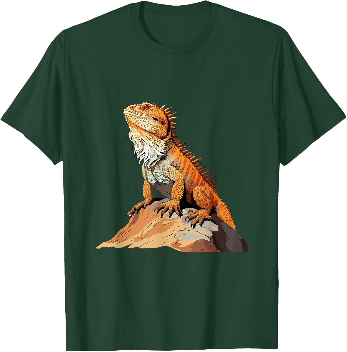 Bearded Dragon Pogona Reptile Graphic T-Shirt - T-Shirt | Forest