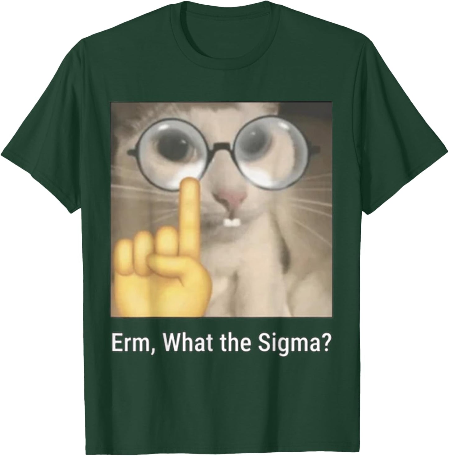Cat Funny Erm, What The Sigma? Cat Meme Funny T-Shirt - T-Shirt | Forest