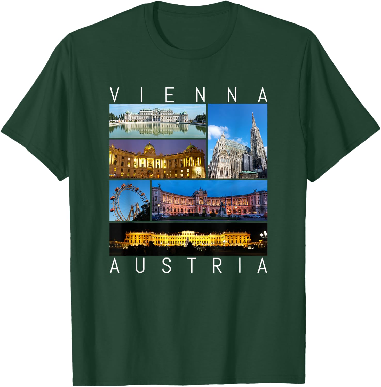 Vienna Austria famous sights gallery Souvenir T-Shirt - T-Shirt | Forest